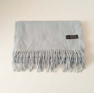 100% Cashmere Rectangular Reversible Scarf with Fringe